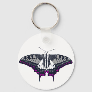 Llavero Bandera asexual mariposa de cerda