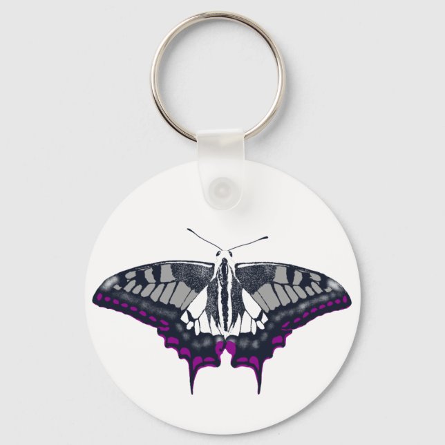 Llavero Bandera asexual mariposa de cerda (Anverso)