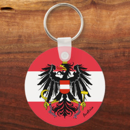 Llavero Bandera austriaca, emblema y vacaciones en Austria