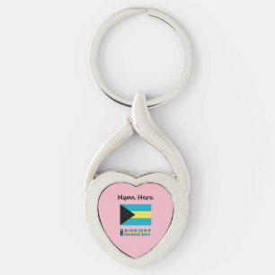 Llavero Bandera bahameña de las Bahamas 