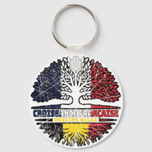 Llavero Bandera belga francesa de árbol de Francia