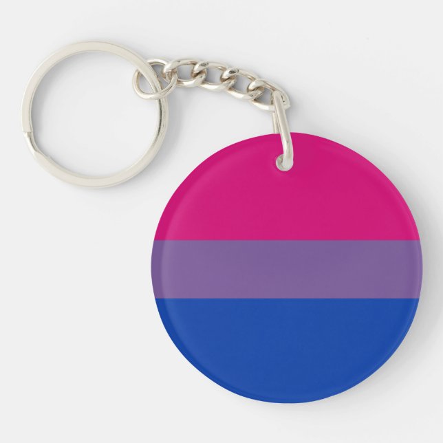 Llavero Bandera bisexual del orgullo (Frente)