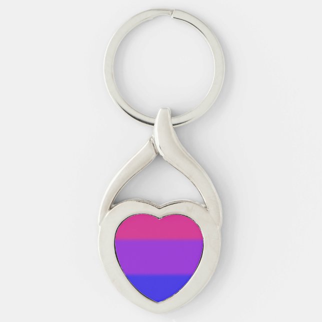 Llavero Bandera bisexual del orgullo de Falln (Anverso)