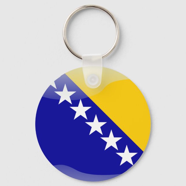 Llavero Bandera brillante bosnia (Anverso)