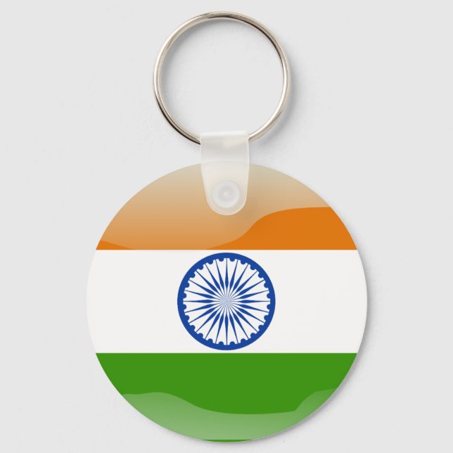 Llavero Bandera brillante india (Anverso)