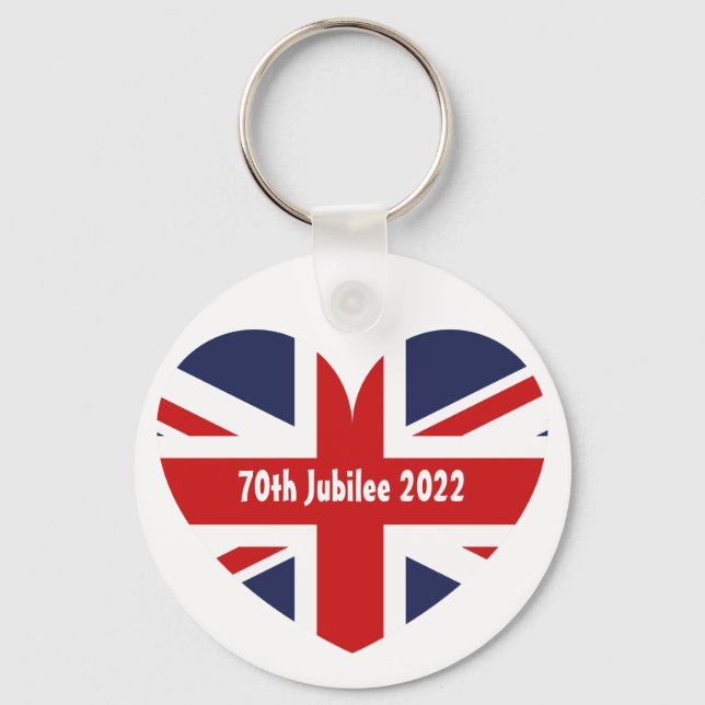 Llavero Bandera Británica 70 de Jubileo 2022 (Anverso)