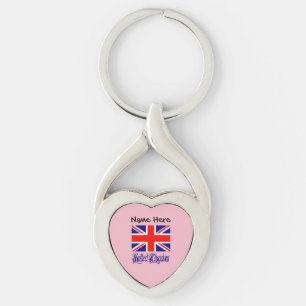 Llavero Bandera británica del Reino Unido con personalizac