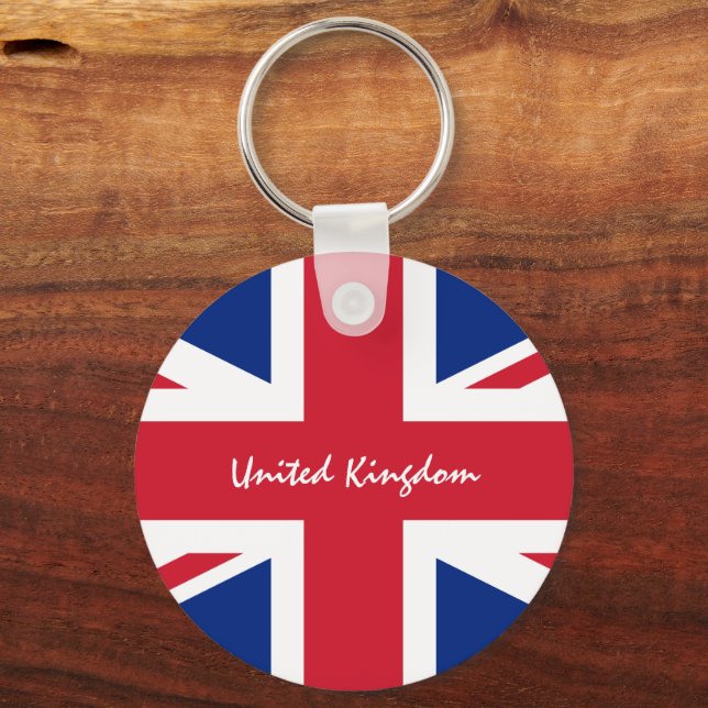 Llavero Bandera británica, Union Jack - Moda del Reino Uni (Anverso)