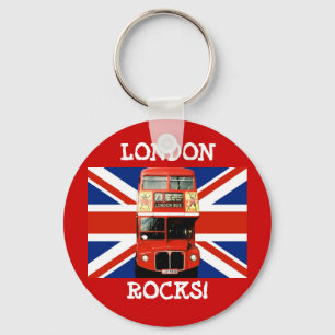 Llavero Bandera británica y de los autobuses de Londres