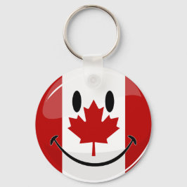 Llavero Bandera canadiense brillante sonriente