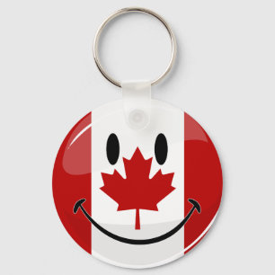 Llavero Bandera canadiense brillante sonriente