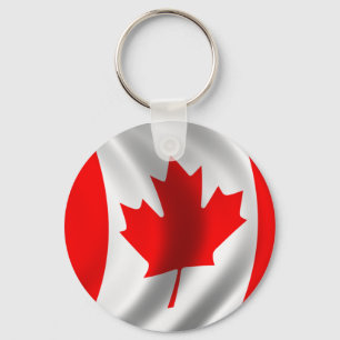 Llavero Bandera canadiense ondeando