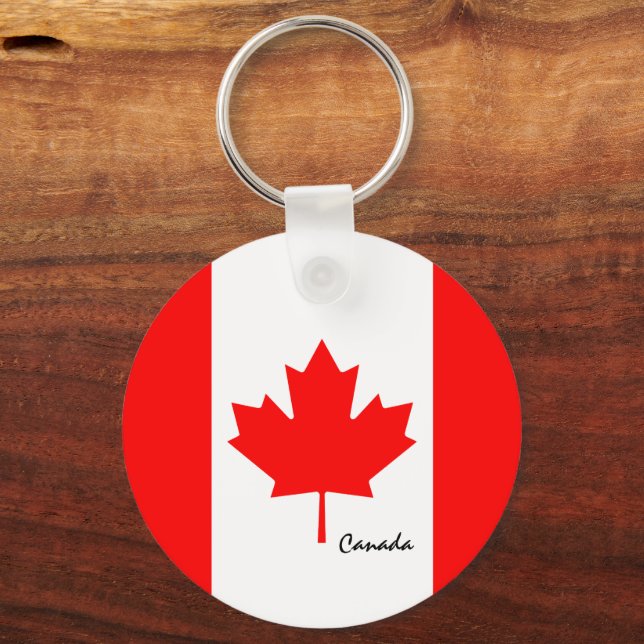 Llavero Bandera canadiense y fiesta de Canadá, patriotas/d (Anverso)