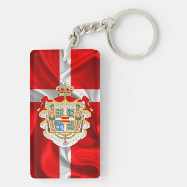 Llavero Bandera-Capa danesa de brazos (Atrás)