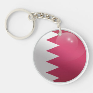 Llavero Bandera circular brillante de Bahrein 
