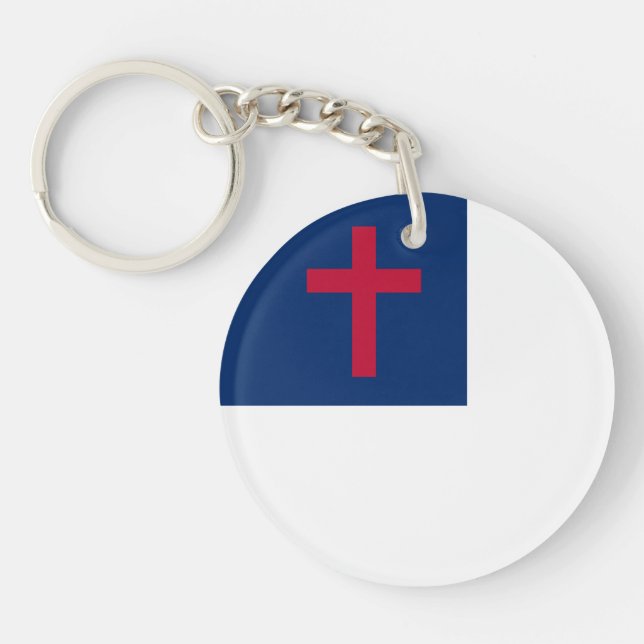 Llavero Bandera cristiana Keychain acrílico (Frente)