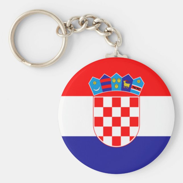 Llavero Bandera croata con escudo de armas (Frente)