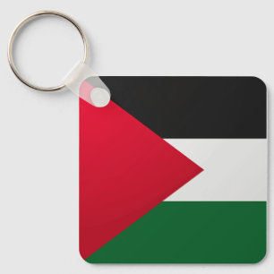 Llavero Bandera cuadrada brillante de Palestina