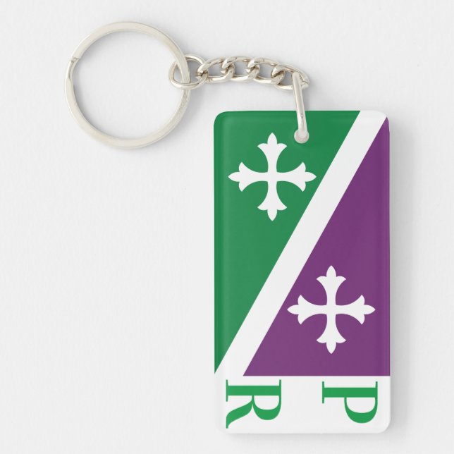 Llavero Bandera de Adjuntas, Puerto Rico (Frente)