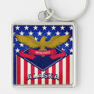 Llavero Bandera de Alaska USA