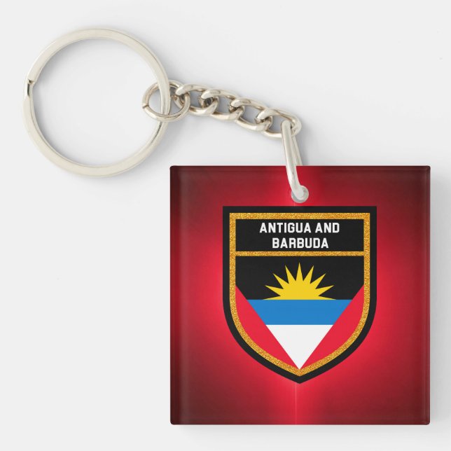 Llavero Bandera De Antigua Y Barbuda (Frente)