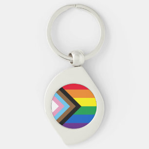 Llavero Bandera de arcoíris diversa e inclusiva de orgullo