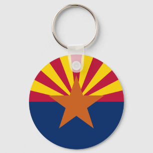 Llavero Bandera de Arizona: Estrella Sol Poniente, El Esta