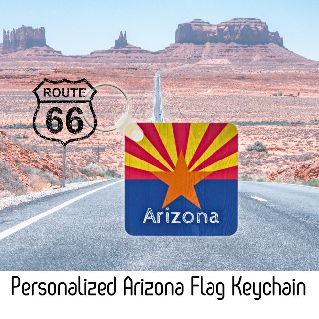 Llavero Bandera de Arizona personalizada (Personalized Arizona Flag Keychains)