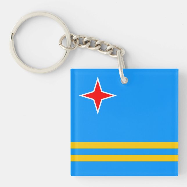 Llavero Bandera de Aruba (Frente)