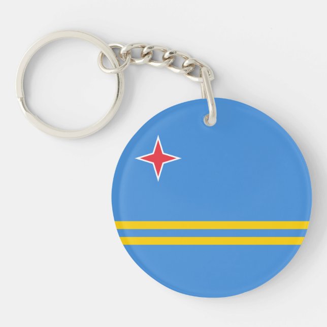 Llavero Bandera de Aruba Patriótica (Frente)
