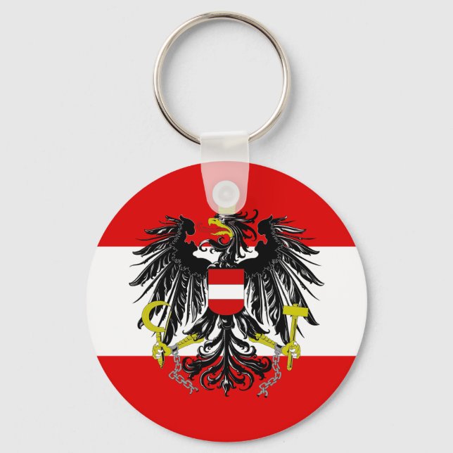 Llavero Bandera de Austria (Anverso)