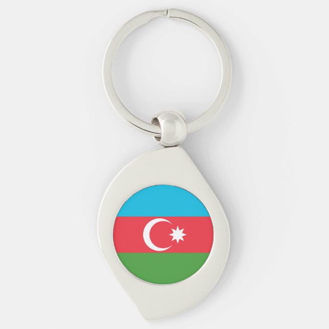 Llavero Bandera de Azerbaiyán (Anverso)