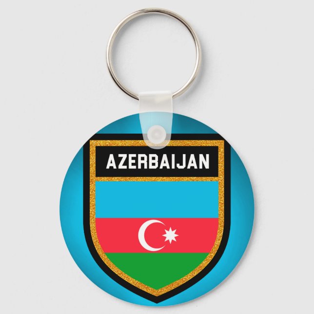 Llavero Bandera de Azerbaiyán (Anverso)