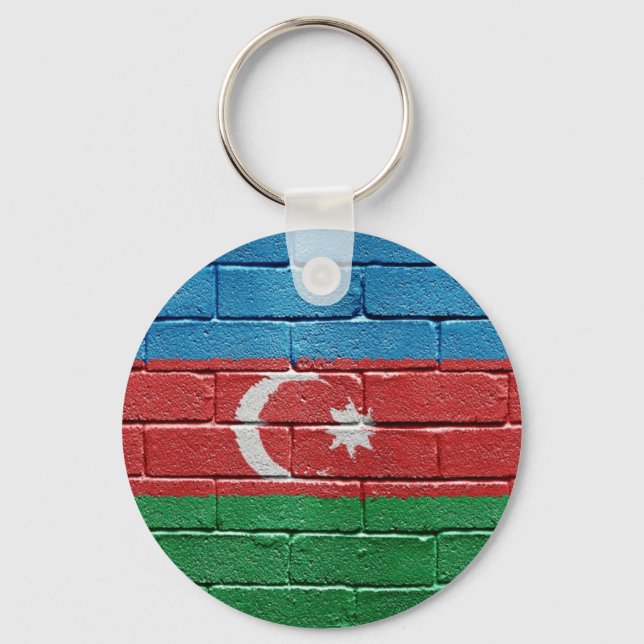 Llavero Bandera de Azerbaiyán (Anverso)