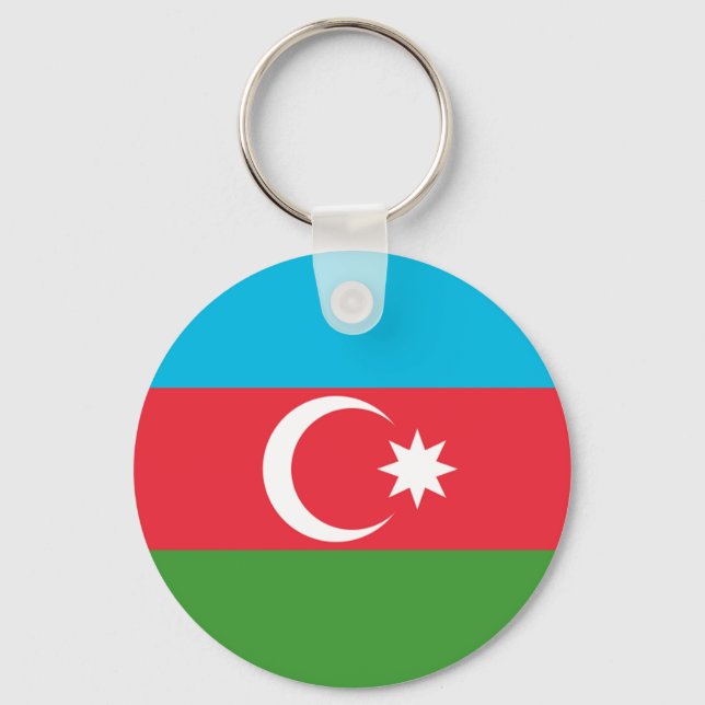 Llavero Bandera de Azerbaiyán (Anverso)