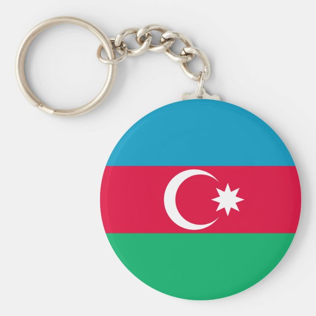 Llavero Bandera de Azerbaiyán (Frente)