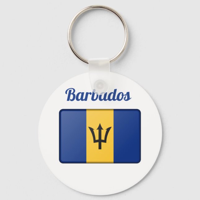 Llavero Bandera de Barbados (Anverso)