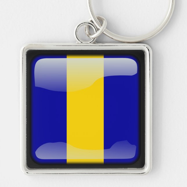 Llavero Bandera de Barbados (Frente)