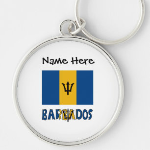Llavero Bandera de Barbados Barbadense Personalización 