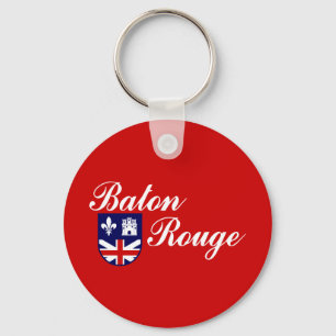Llavero Bandera de Baton Rouge, Keychain de Luisiana