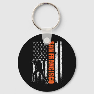 Llavero Bandera de béisbol de San Francisco Usa vintage pa