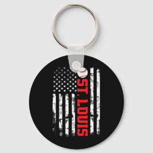 Llavero Bandera de béisbol de St. Louis EE. UU.