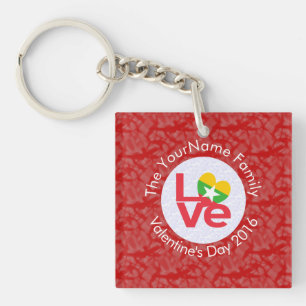 Llavero Bandera de Birmania Myanmar Corazón AMOR Rojo Pers