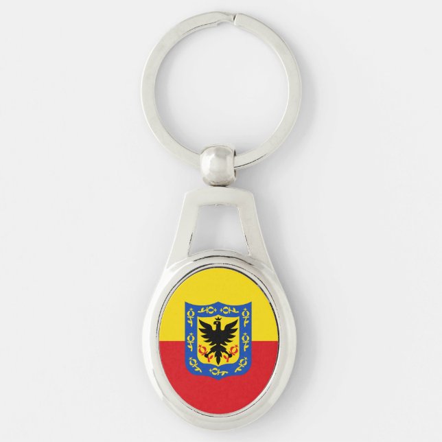 Llavero Bandera de Bogotá, cadena de claves de Colombia (Anverso)