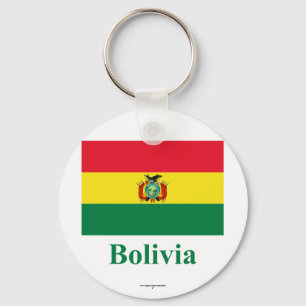 Llavero Bandera de Bolivia con nombre