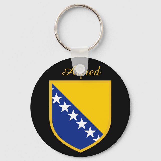 Llavero Bandera de Bosnia Personal (Anverso)