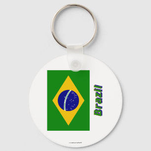 Llavero Bandera de Brasil con nombre
