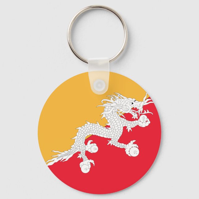 Llavero Bandera de Bután (Anverso)
