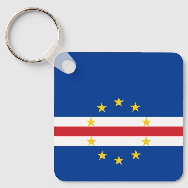 Llavero Bandera de Cabo Verde (Anverso)