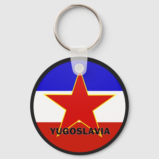 Llavero Bandera de calidad de Rumbo de Yugoslavia (Anverso)
